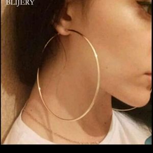 HUGE 11 CM WIDE HOOP GOLD EARRINGS